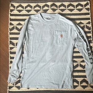 Carhartt Men's Sky Blue Long Sleeve Tee